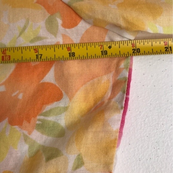 VTG Jennifer Eden Two Piece Top Skirt Ramie Watercolor Floral Print Women 10 - Picture 12 of 16